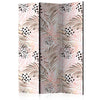 Paravento Pink Palm Leaves [divisori da interno]