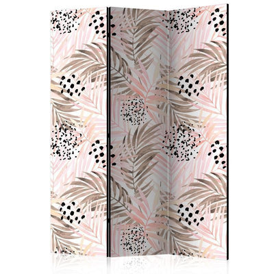 Paravento Pink Palm Leaves [divisori da interno]