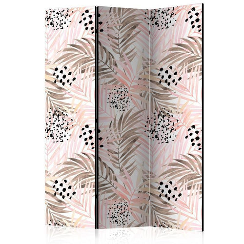 Paravento Pink Palm Leaves [divisori da interno]