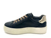 Nero Giardini Sneaker donna pelle nera zip laterale platform