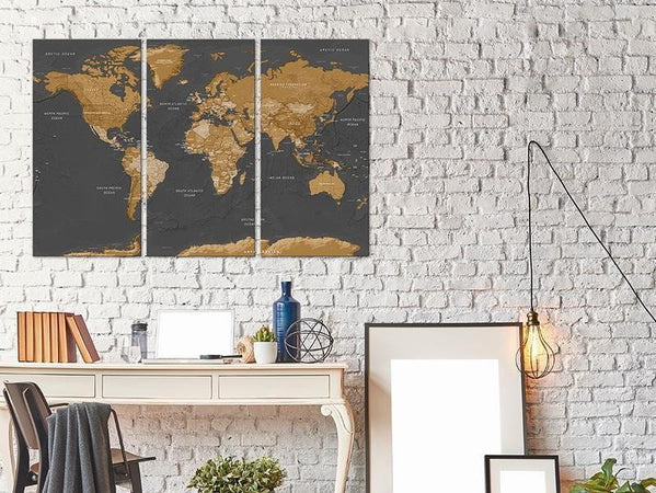Quadro World Map Modern Aesthetics