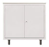 Mobile basso con top in nobilitato e ante battenti metalliche su gambette cm. 100x45x99H