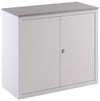 Sopralzo con top in nobilitato e ante battenti metalliche per archivio documenti cm. 100x45x87H