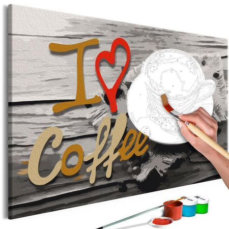 Quadro fai da te I Love Coffee