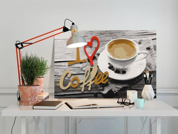 Quadro fai da te I Love Coffee