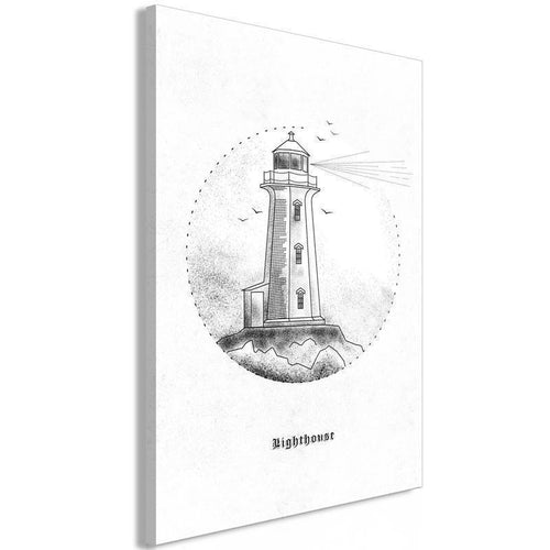 Quadro Black and White Lighthouse (1 Part) Vertical