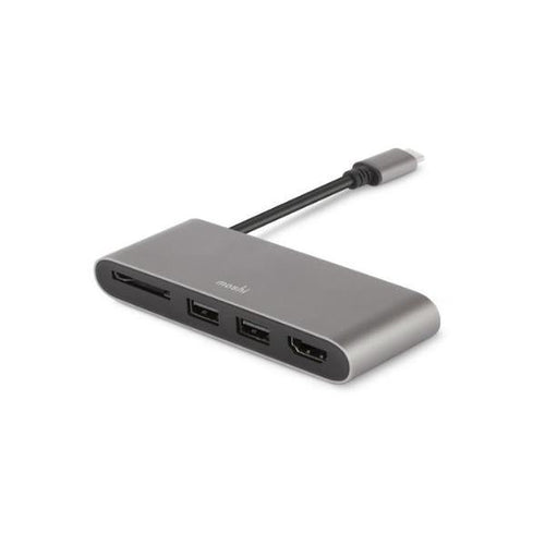 Moshi 99MO084213 replicatore di porte e docking station per laptop USB 3.2 Gen 1 [3.1 Gen 1] Type-C Grigio (Moshi Multimedia Adapter - dockingstat)