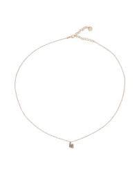 RUE DES MILLE - Girocollo Rue iniziale M in argento dorato e zirconi