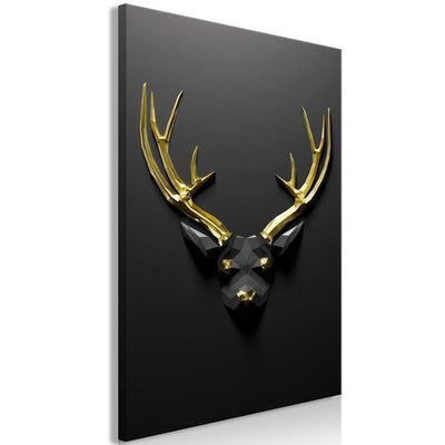 Quadro Golden Antlers (1 Part) Vertical