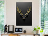 Quadro Golden Antlers (1 Part) Vertical