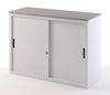 Sopralzo con top in nobilitato e ante scorrevoli per armadio ufficio operativo cm. 150x45x87H