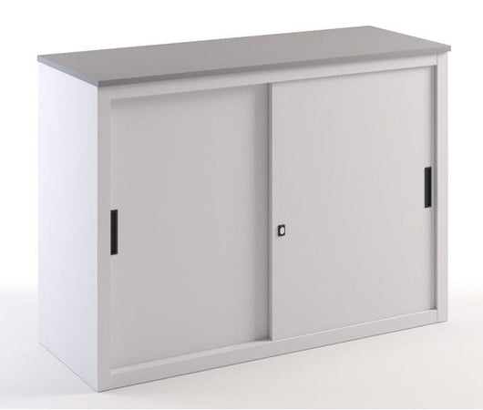 Sopralzo con top in nobilitato e ante scorrevoli per armadio ufficio operativo cm. 150x45x87H