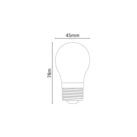 Alca Power G45 4W 220V 500LM 4000K E27 lampada classica a led vetro frost