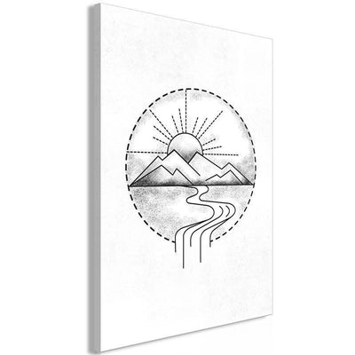 Quadro Mountain Drawing (1 Part) Vertical