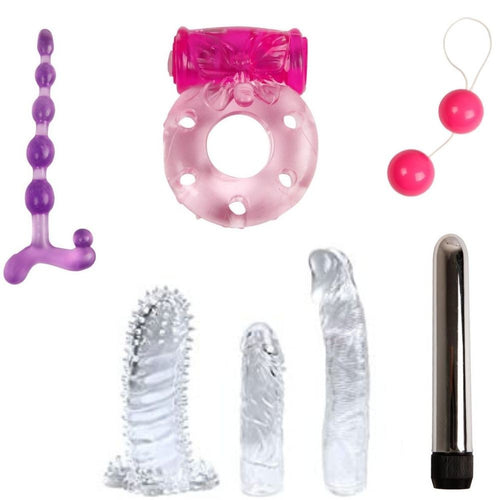Kit del Piacere 7 pezzi Vibratore Sex Toys Assortiti