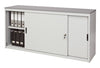 Mobile basso con ante scorrevoli e top in legno per armadio ufficio operativo cm. 180x45x87H