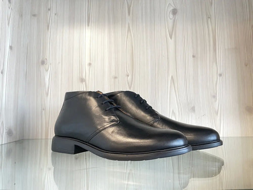 Fontana scarponcino uomo in pelle nera stringato Made in Italy