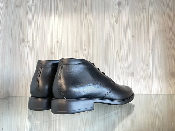 Fontana scarponcino uomo in pelle nera stringato Made in Italy