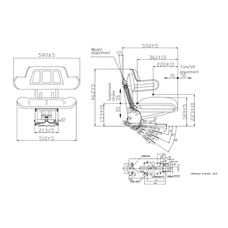 Sedile avvolgente con molleggio sky giallo