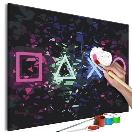 Quadro fai da te Press Start