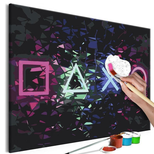 Quadro fai da te Press Start