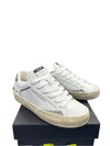 Crime London sneakers donna Distressed Lo Spring Frost in pelle bianca