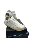 Crime London sneakers donna Distressed Lo Spring Frost in pelle bianca