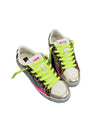 Crime London sneakers donna SK8 Deluxe Tequila Night in pelle bianca
