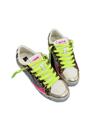 Crime London sneakers donna SK8 Deluxe Tequila Night in pelle bianca