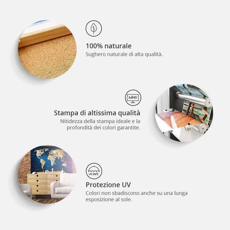 Quadri di sughero Corkboard Map in Watercolor