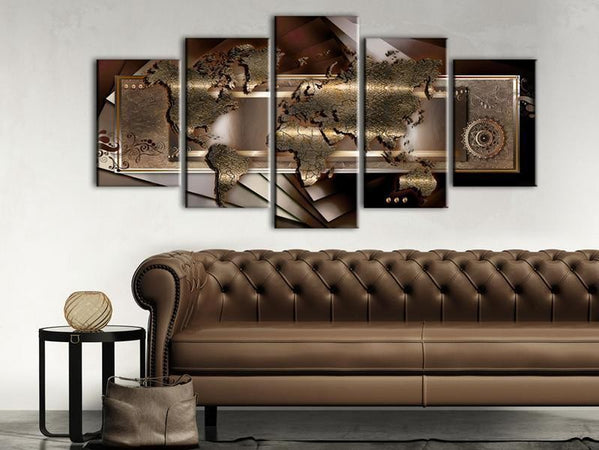 Quadro Mappa marrone castagna