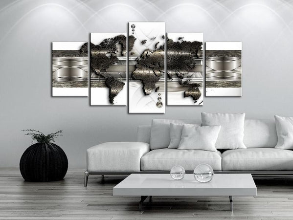 Quadro Mappa di mondo di metallo II