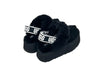 UGG ciabatte donna scamosciate nere foderate lana cinturino logo UGG