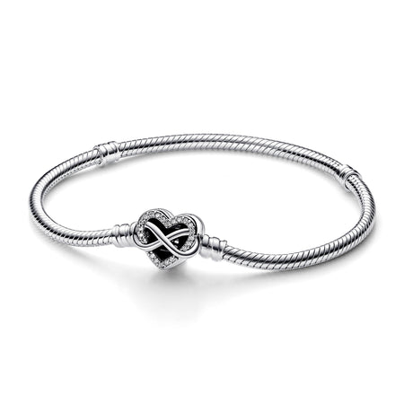 Pandora - Bracciale con Chiusura Cuore Infinito Pietre Luminose