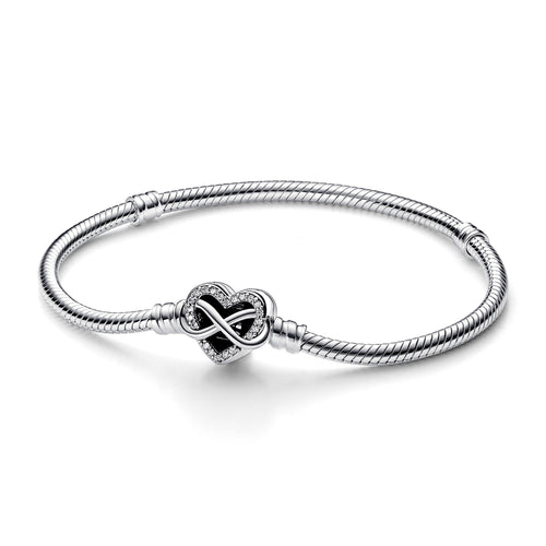 Pandora - Bracciale con Chiusura Cuore Infinito Pietre Luminose