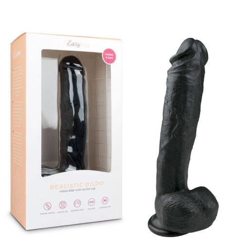 Dildo Realistico Nero con testicoli 26,5 cm