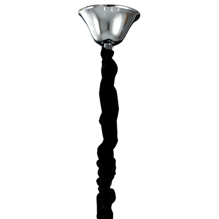 Lampadario a Sospensione Classico Pasta di Vetro Bianco Finiture Cromate E14