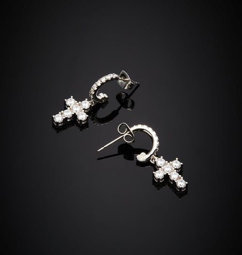 CHIARA FERRAGNI - ORECCHINI A CERCHIO BOLD CROSS