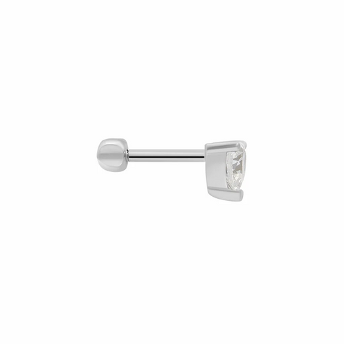 Stroili - Piercing Orecchio Cuore Bon Ton Oro Bianco E Cubic Zirconia