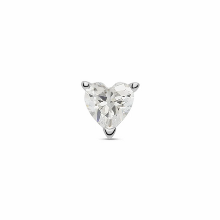 Stroili - Piercing Orecchio Cuore Bon Ton Oro Bianco E Cubic Zirconia