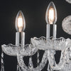 Lampadario a Sospensione Vetro Cristallo Finitura Cromata Interno Classico E14