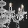 Lampadario Classico Finiture Cromate Vetro Cristallo Interno E14