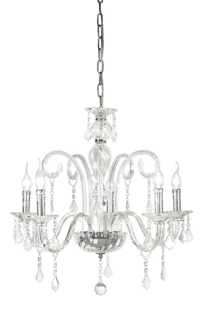 Lampadario Sospeso Vetro Pendagli Cristallo K9 Classico E14