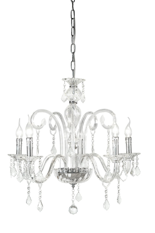 Lampadario Sospeso Vetro Pendagli Cristallo K9 Classico E14