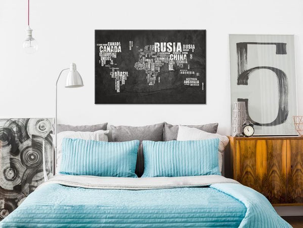 Quadri di sughero Spanish Geography [Cork Map Spanish Text]