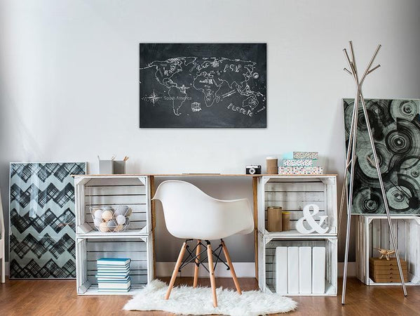 Quadri di sughero Travel broadens the Mind [Cork Map]