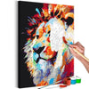 Quadro fai da te Portrait of a Colourful Lion