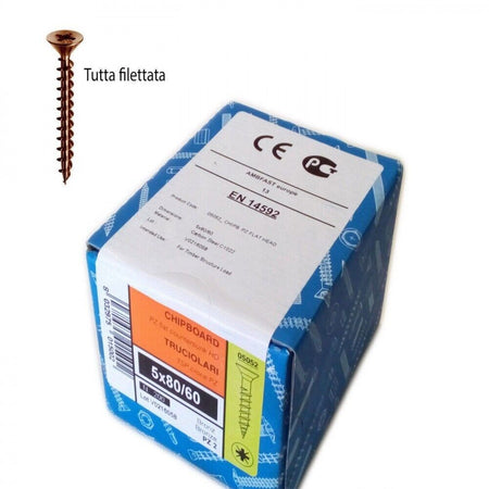 Vite 3,0x20mm - 1000pz TPS testa conica bronzata per legno truciolare