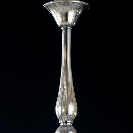 Lampadario Vetro Champagne Bracci Verso il Basso Sospensione Classica E14