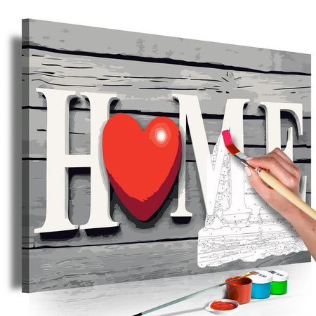 Quadro fai da te Home with Red Heart